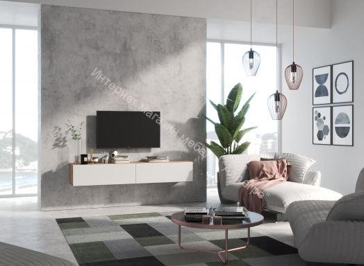 Тумба ТВ 180 SOMERO Дуб Вотан/Белый