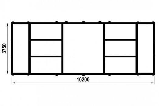 Элемент для скейт площадки Midi pipe-3