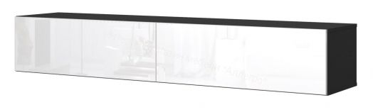 Тумба ТВ 180 SOMERO Чёрный/Белый глянец