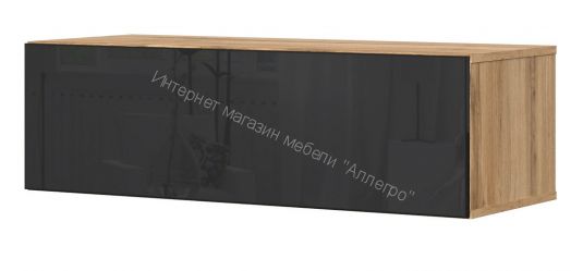 Тумба ТВ 120 SOMERO Дуб Вотан/Чёрный глянец