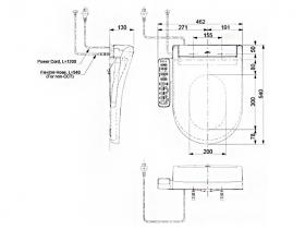 Умное сиденье для унитаза TOTO WASHLET TCF33320GIN#NW1 схема 2