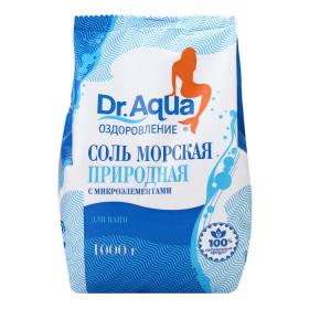 Соль морская Dr.Aqua природная в п/эт, 5 упаковок по 1 кг