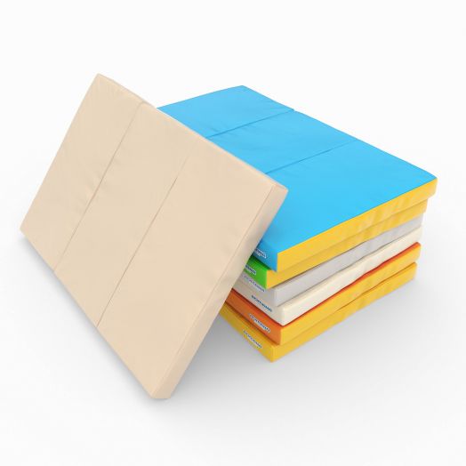 Мат (мягкий щит)  1000*1500*100, в 3 сложения (голубой/желтый)