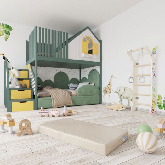 Мат (мягкий щит)  1000*500*100, одинарный (желтый)