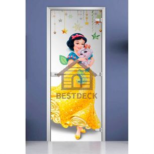 Стеклянная межкомнатная дверь с фотопечатью DW «Kids-05»