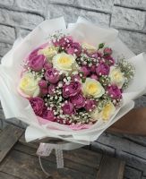 Микс пионовидных роз