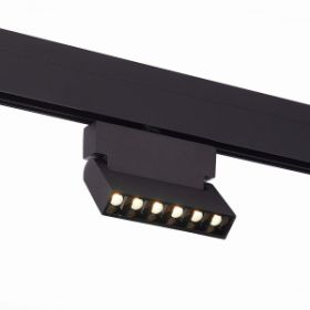 Светильник Магнитный Трековый ST-Luce ST362.446.0 Черный LED 1*6W 4000K 532Lm Ra>90 36° IP20 L120xW22xH134 48V / СТ Люче.