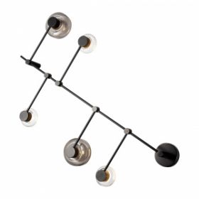 Светильник Настенно-Потолочный ST-Luce SL6005.401.05 Черный/Дымчатый, Прозрачный LED 5*3W 3000K / СТ Люче.