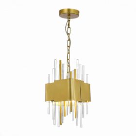 Люстра Подвесная ST-Luce SL1633.203.04 Матовое Золото/Матовое Золото,Прозрачный E14 4*40W / СТ Люче.