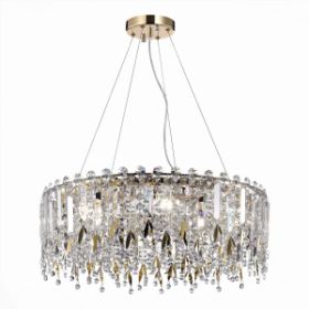 Люстра Подвесная ST-Luce SL1655.203.08 Золотистый/Прозрачный E14 8*40W / СТ Люче.