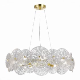 Люстра Подвесная ST-Luce SL1657.203.08 Золотистый/Прозрачный E14 8*40W / СТ Люче.