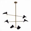 Люстра Подвесная ST-Luce SL1801.303.06 Античная бронза/Черный E14 6*60W / СТ Люче.