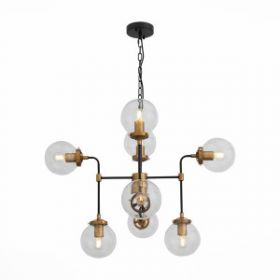 Люстра Подвесная ST-Luce SL234.403.08 Черный, Золото/Прозрачный E27 8*40W / СТ Люче.