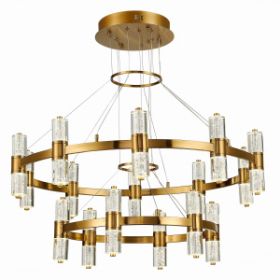 Люстра Подвесная ST-Luce SL6007.203.32 Латунь/Прозрачный LED 32*2,5W 4000K / СТ Люче.