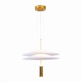 Люстра Подвесная ST-Luce SL6101.203.01 Золотистый/Белый LED 1*10W 3000K / СТ Люче.
