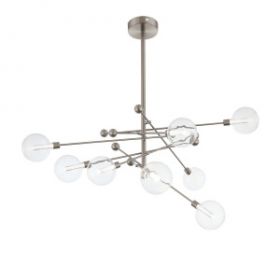 Люстра Потолочная ST-Luce SL377.302.08 Никель/Прозрачный LED 8*4,5W 3000K / СТ Люче.