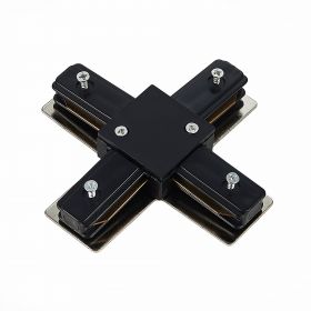 Коннектор X-Образный ST-Luce ST002.449.00 Черный / СТ Люче.