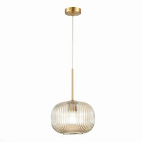 Подвес ST-Luce SL1154.313.01 Латунь/Коньячный E27 1*60W / СТ Люче.