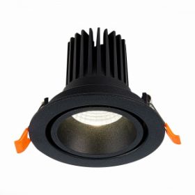 Светильник Встраиваемый ST-Luce ST705.448.10 Черный LED 1*10W 4000K 750Lm Ra>90 38° IP20 D102xH85 170-240V / СТ Люче.