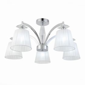Светильник Потолочный ST-Luce SL1756.102.05 Хром/Светло-Серый E14 5*40W / СТ Люче.