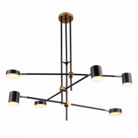 Светильник Потолочный ST-Luce SL1604.432.06 Черный, Латунь/Черный LED 6*5W 3000K / СТ Люче.