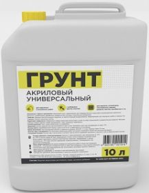 Грунт Акриловый Грида Эко Зимний 10л Бесцветный, Универсальный для Внутренних и Наружных Работ.