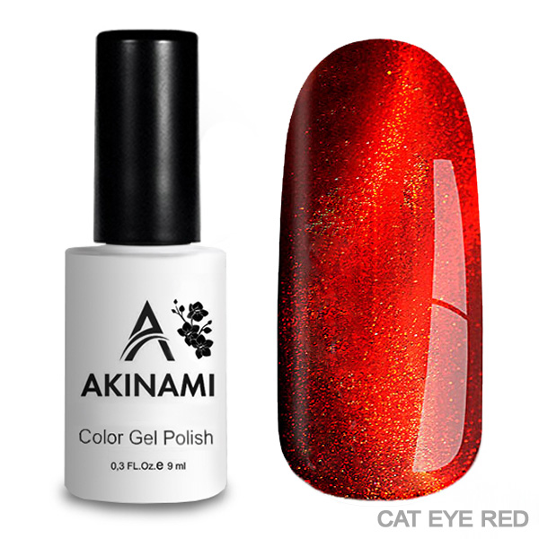 Гель-лак Akinami Cat Eye Red 01, 9мл