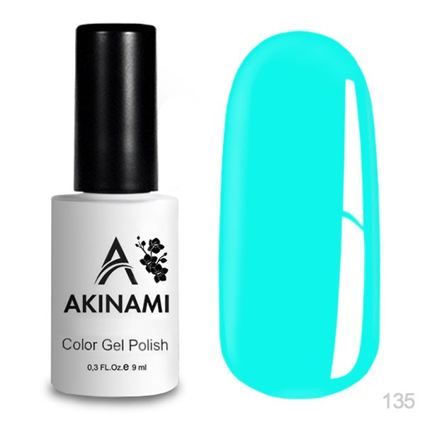 Гель-лак Akinami 135 Cerulean, 9мл