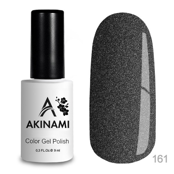 Гель-лак Akinami 161 Black Metal, 9мл