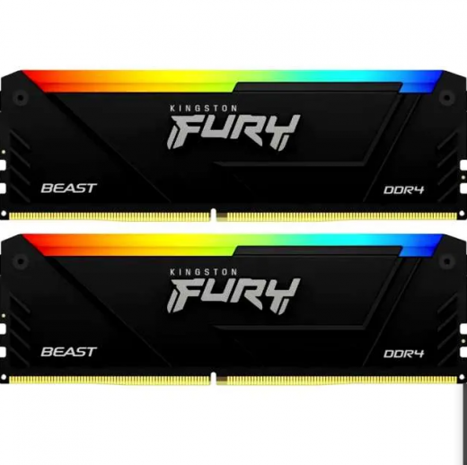 Оперативная память Fury Beast Black RGB 16 Гб (2х8 Гб) DDR4 3200 МГц