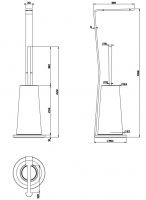 Gessi Cono Комплект: Держатель для туалетной бумаги + ёршик 45633 схема 3