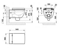 Gessi Mimi унитаз 37513 54,5х36,2 схема 2