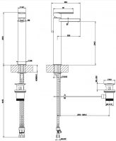 Gessi Riflessi смеситель для раковины 34903 схема 2