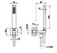 Душевой набор Gessi Shower Sets 20123 схема 2