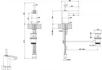 Каскадный смеситель на раковину Gessi Rettangolo Cascata 30901 схема 2