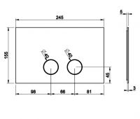 Кнопка смыва для унитаза Gessi 54621 схема 2
