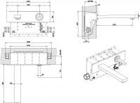 Смеситель Gessi Rettangolo J  для раковины 20688 схема 2