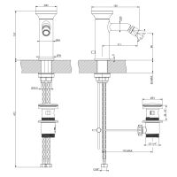 Смеситель для биде Gessi Origini 66007 схема 2