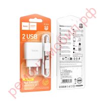 Сетевое зарядное устройство Hoco C141A 2USB + кабель USB - Lightning