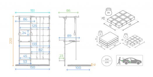 Комплект №17 со шведской стенкой