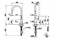 Cмеситель для кухонной мойки  Gessi Stelo 60301/60303 схема 4