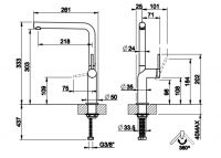 Cмеситель для кухни Gessi Stelo 60309/60311 схема 3