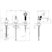 Смеситель Gessi Venti20 для ванны 65037 схема 2