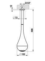 Тропический душ Gessi Goccia 33752 15,2х15,2 схема 2