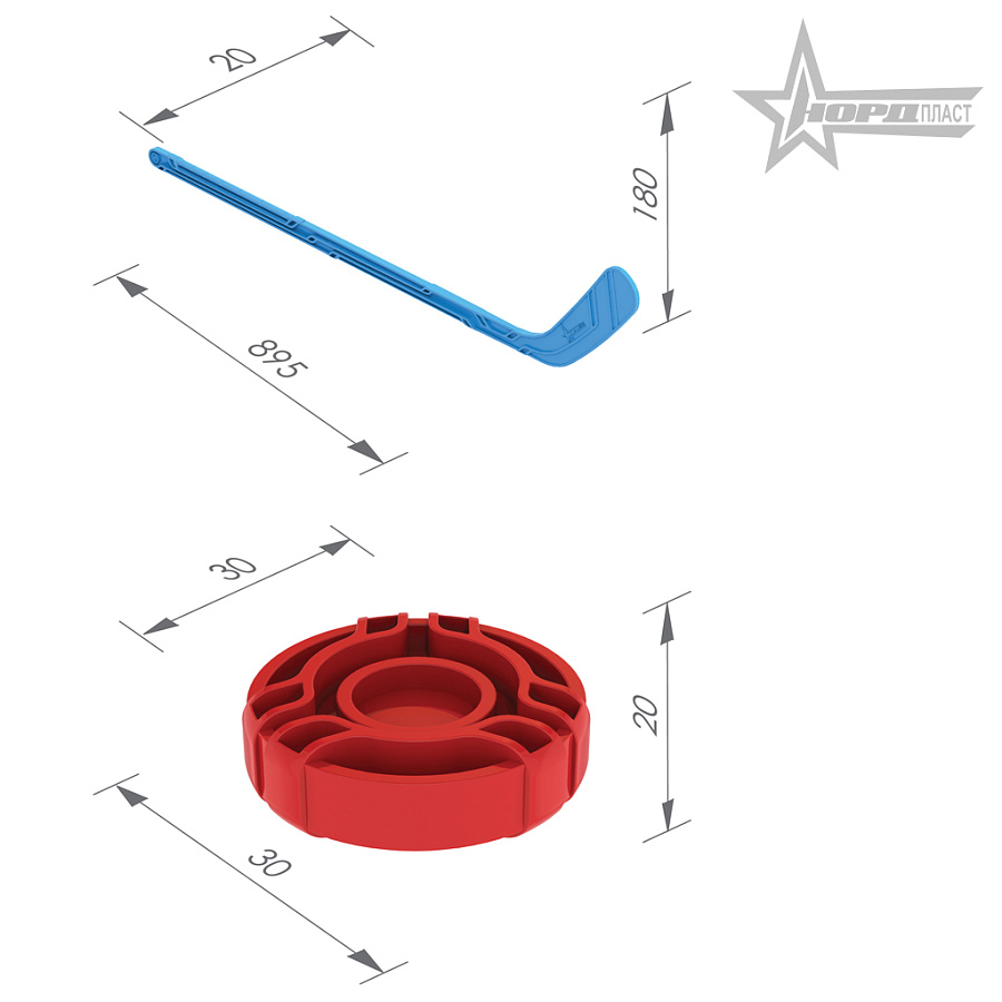 Набор "Юный хоккеист" (1 клюшка + 1 шайба)