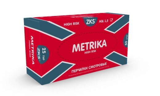 Перчатки ZKS™ латексные сверхпрочные High Risk "Metrika" (25/250)