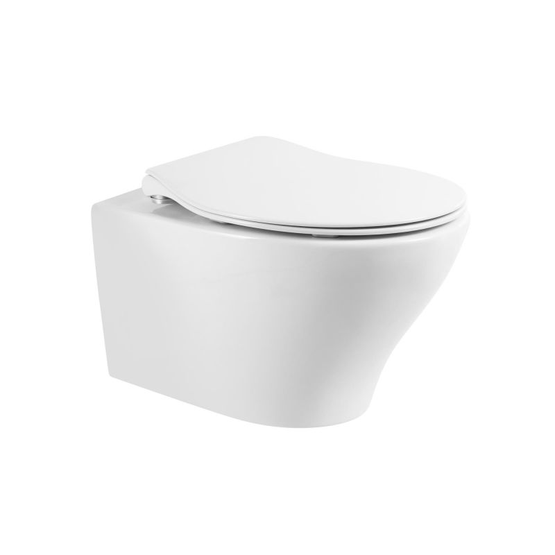 Унитаз подвесной безободковый BelBagno ACQUA BB340CHR/BB2020SC