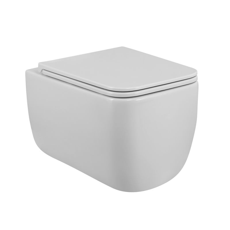 Унитаз подвесной безободковый BelBagno LUCE-TOR с сиденьем дюропласт soft close, BB076CH-TOR/SC