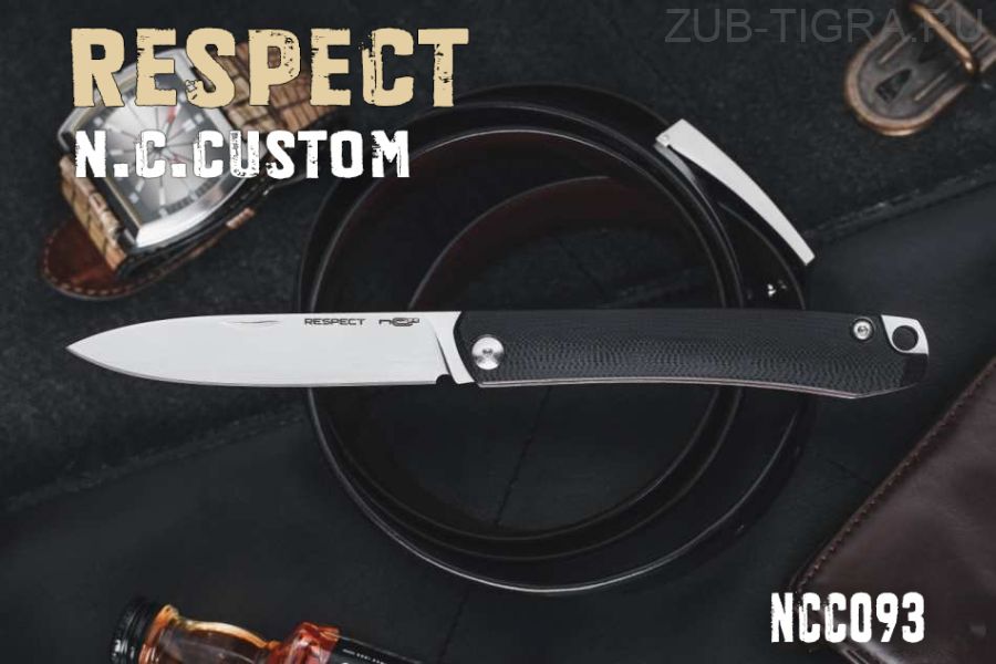 Нож N.C.Custom Respect G10 Black-Red Satin