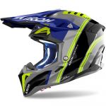 Airoh Aviator 3 Hima Blue Gloss шлем для мотокросса и эндуро